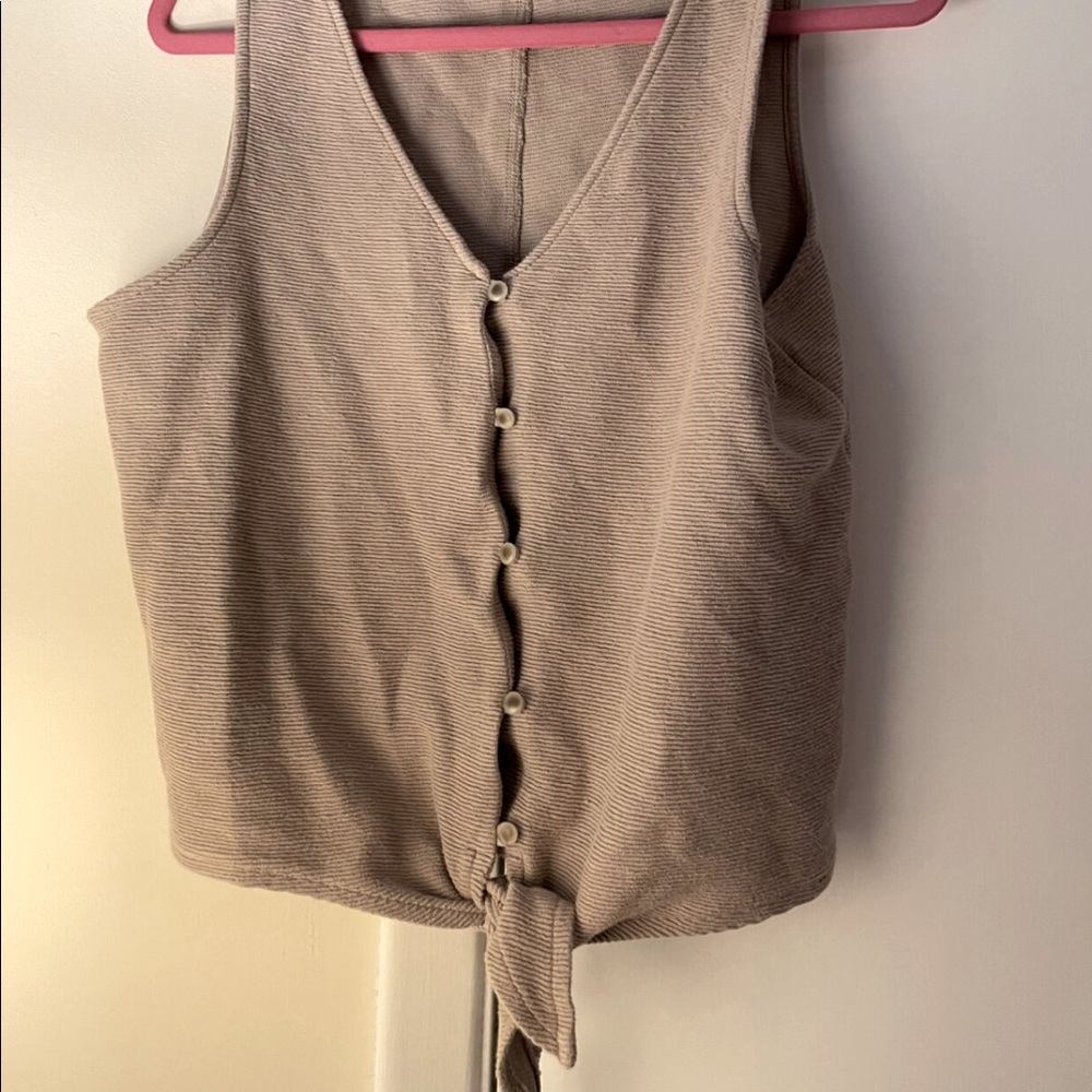 Madewell textured tie front tank